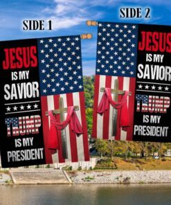 jesus is my savior trump is my president flag mln1517f 3318