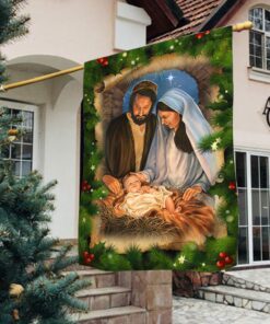 Jesus Is The Reason Christmas Flag Jesus Is Born Nativity Of Jesus TQN521Fv2