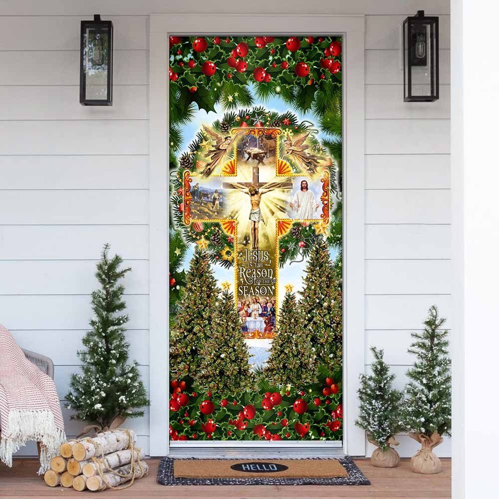 Jesus Is The Reason For The Season. Christmas Door Cover Block Of Gear™