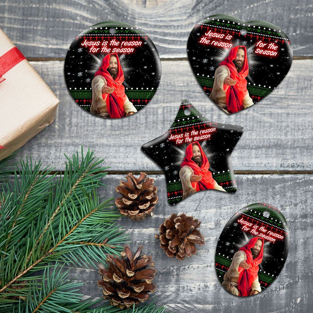 Jesus Is The Reason For The Season Ceramic Ornament - Image 6