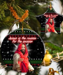 Jesus Is The Reason For The Season Ceramic Ornament