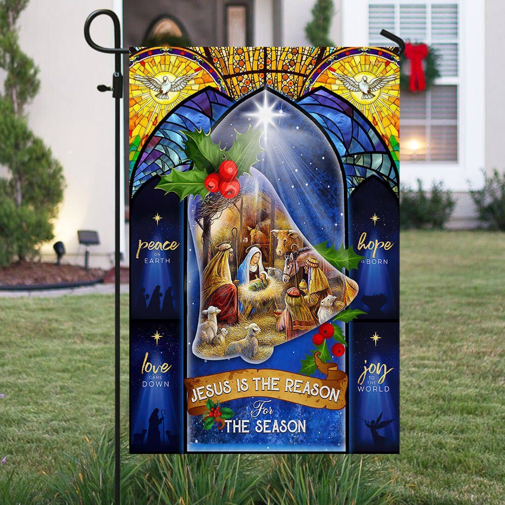 Jesus Is The Reason For The Season Christmas Flag THB3517F - Image 5