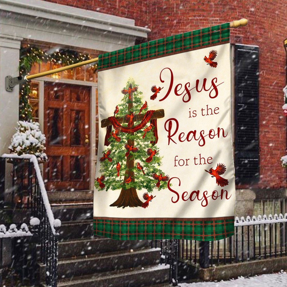 Jesus Is The Reason For The Season Christmas Flag TQN536Fv2