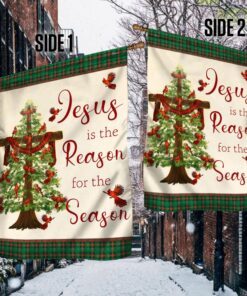 jesus is the reason for the season christmas flag tqn536fv2 7305
