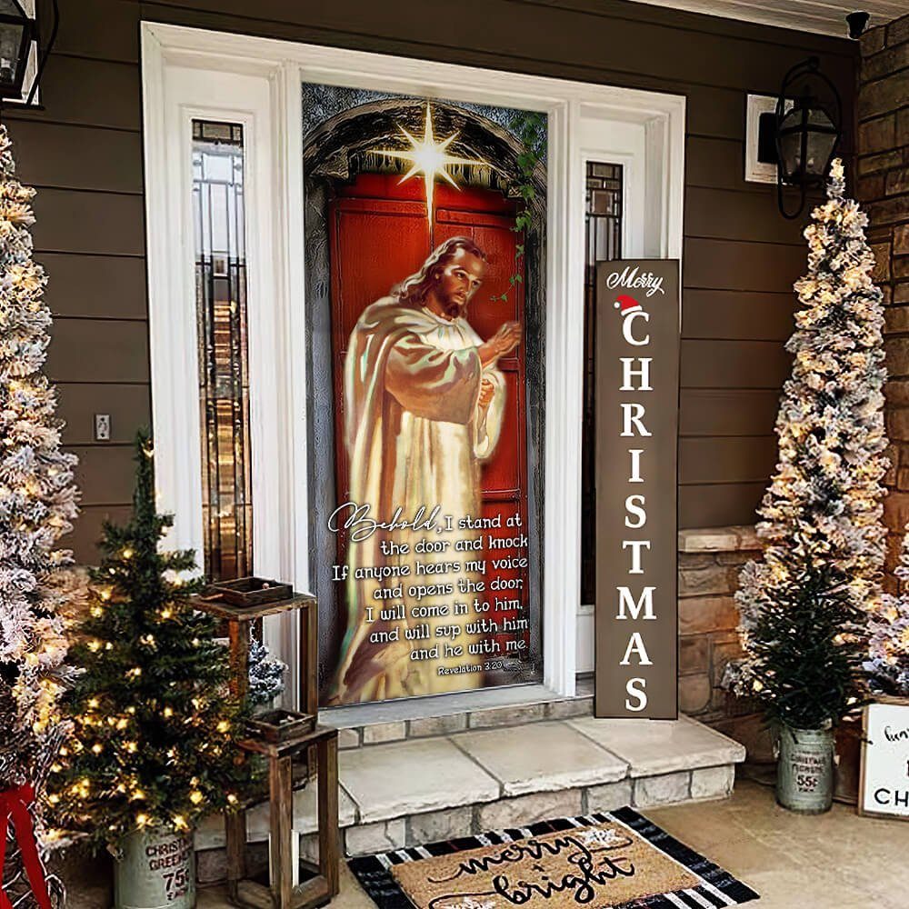 Jesus Knocking On The Door Christmas Door Cover PN1410Dv1 - Image 3