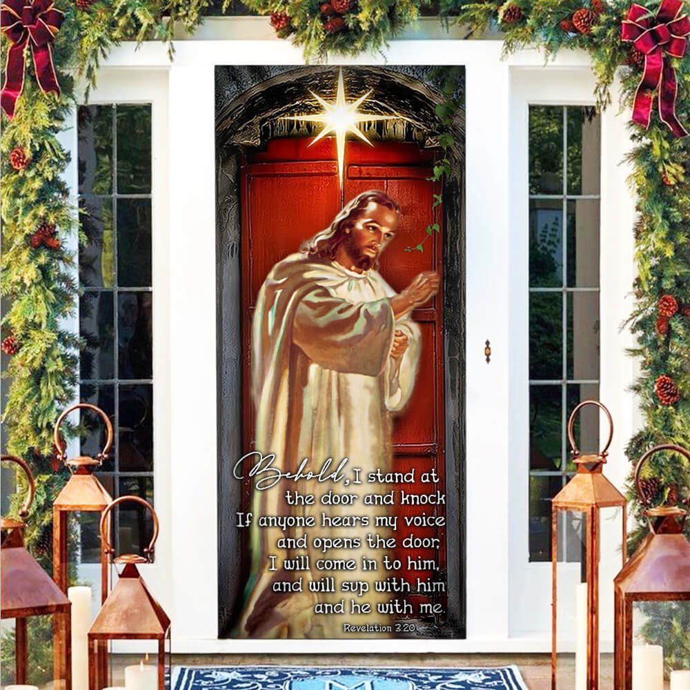 Jesus Knocking On The Door Christmas Door Cover PN1410Dv1 - Image 4