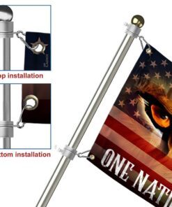 jesus lion eyes grommet flag one nation under god bnt470gf 5097