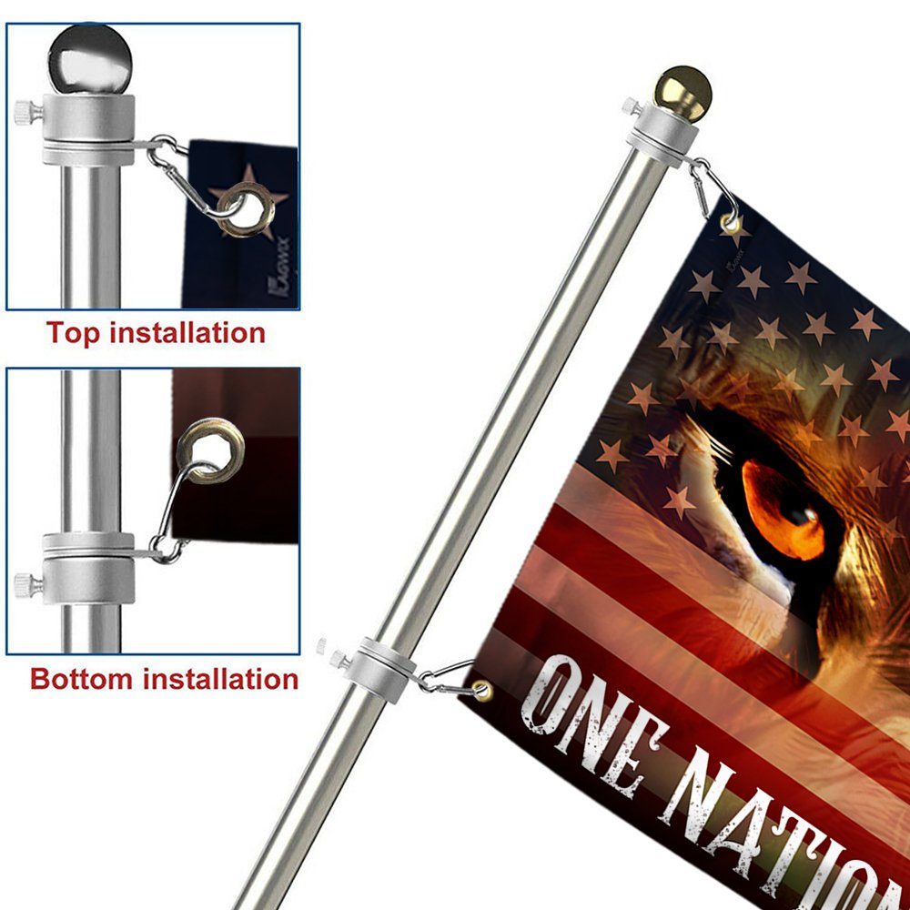 Jesus Lion Eyes Grommet Flag One Nation Under God BNT470GF - Image 6