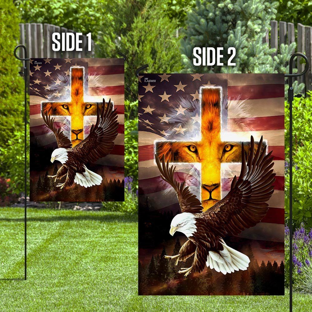 Jesus Lion Patriot American US, Lion King Jesus Christ Flagwix™ Jesus American Flag - Image 8