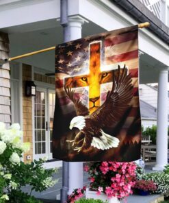 jesus lion patriot american us, lion king jesus christ flagwix™ jesus american flag 4963