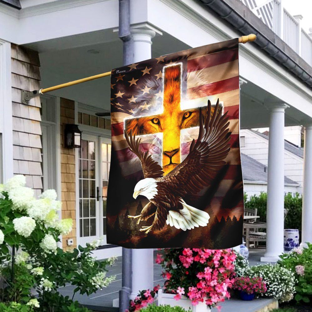 Jesus Lion Patriot American US, Lion King Jesus Christ Flagwix™ Jesus American Flag - Image 5
