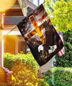 Jesus Lion Patriot American US, Lion King Jesus Christ Flagwix™ Jesus American Flag