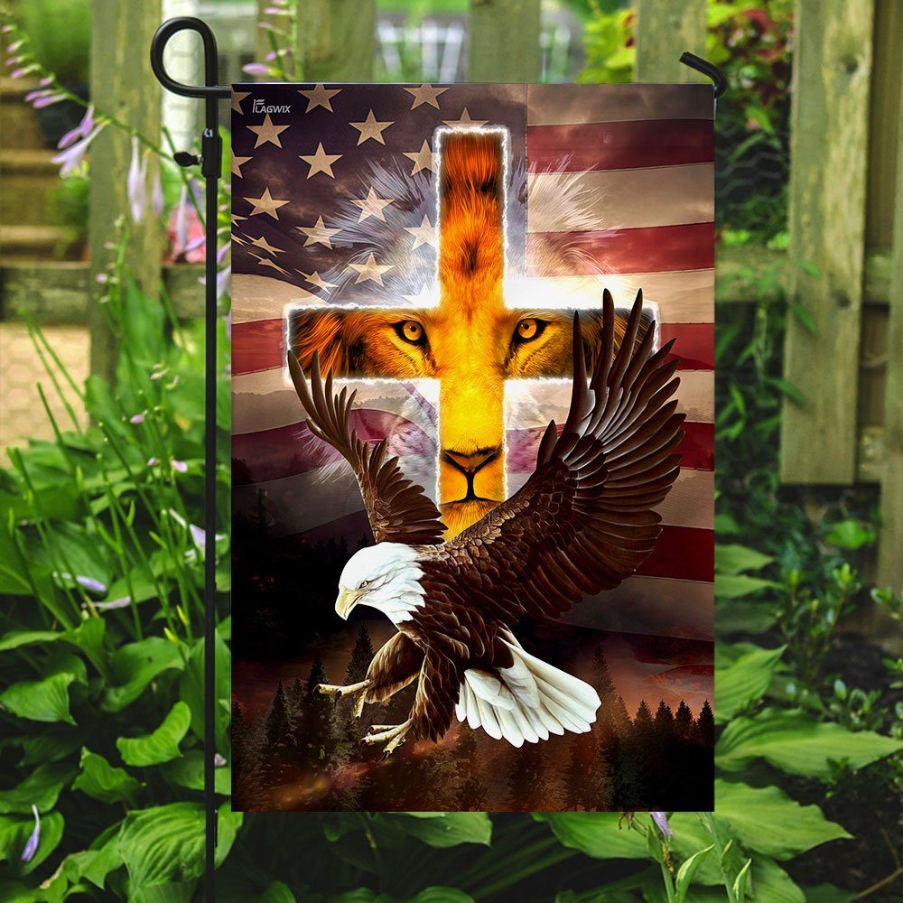 Jesus Lion Patriot American US, Lion King Jesus Christ Flagwix™ Jesus American Flag - Image 7