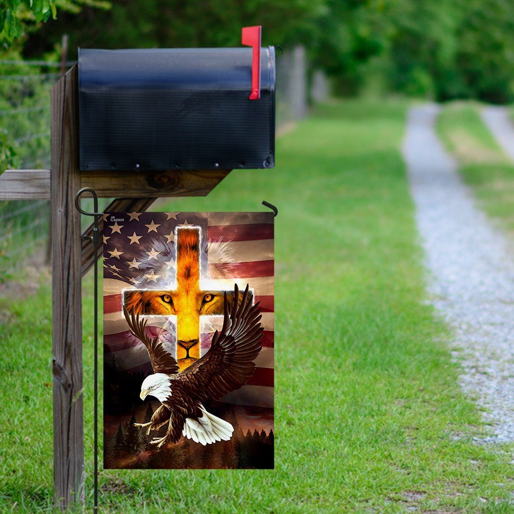 Jesus Lion Patriot American US, Lion King Jesus Christ Flagwix™ Jesus American Flag - Image 9