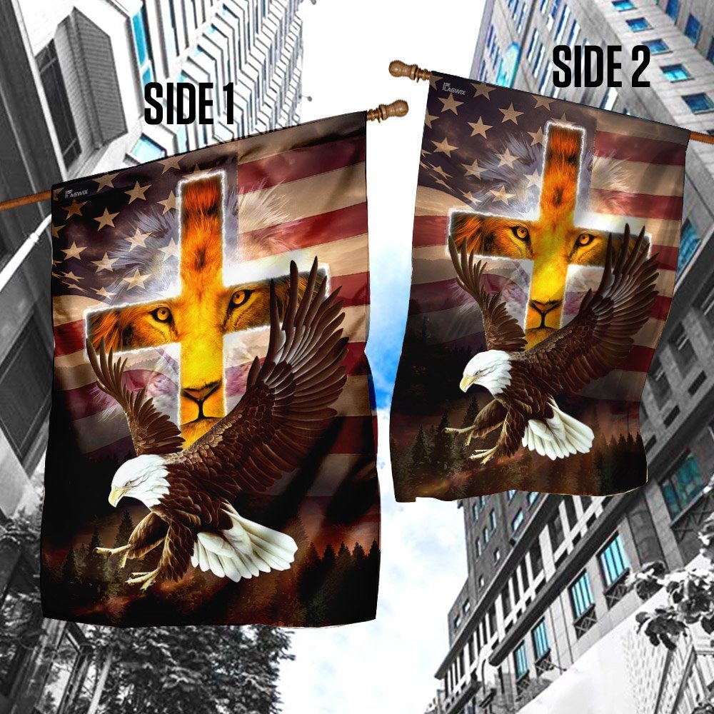 Jesus Lion Patriot American US, Lion King Jesus Christ Flagwix™ Jesus American Flag - Image 4