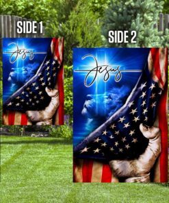 jesus my savior christian cross flag 1511