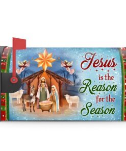 Jesus Nativity Christmas Jesus Is The Reason For The Season Mailbox Cover Magnetic MLN646MB