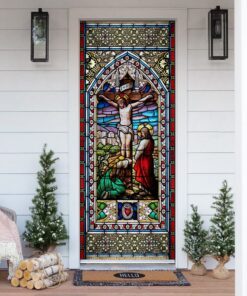 Jesus On The Cross Flagwix™ Colorful Jesus Door Cover