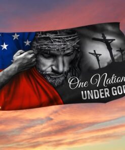 Jesus One Nation Under God Samoa Grommet Flag TRL1253GFv2