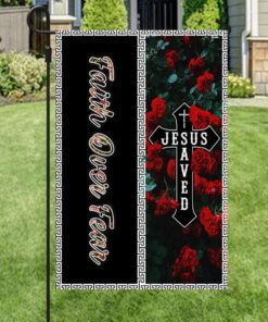 jesus saved cross flag faith over fear ttv436f 1854
