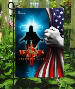 jesus saved my life american flag 8156