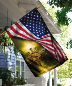 jesus saved my life christian flag 8250
