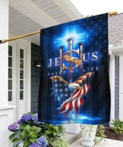 Jesus Saved My Life Faith Flag TQN400F