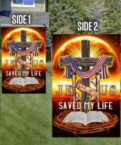 jesus saved my life flag qnk1028f 1747