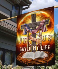 jesus saved my life flag qnk1028f 3542