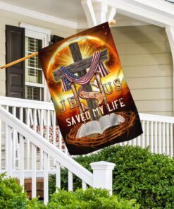 jesus saved my life flag qnk1028f 3822