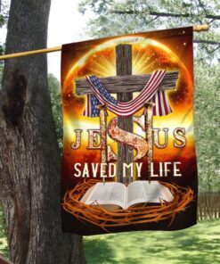 jesus saved my life flag qnk1028f 6597