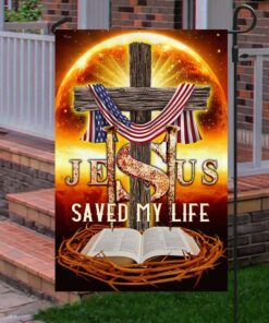 jesus saved my life flag qnk1028f 8009