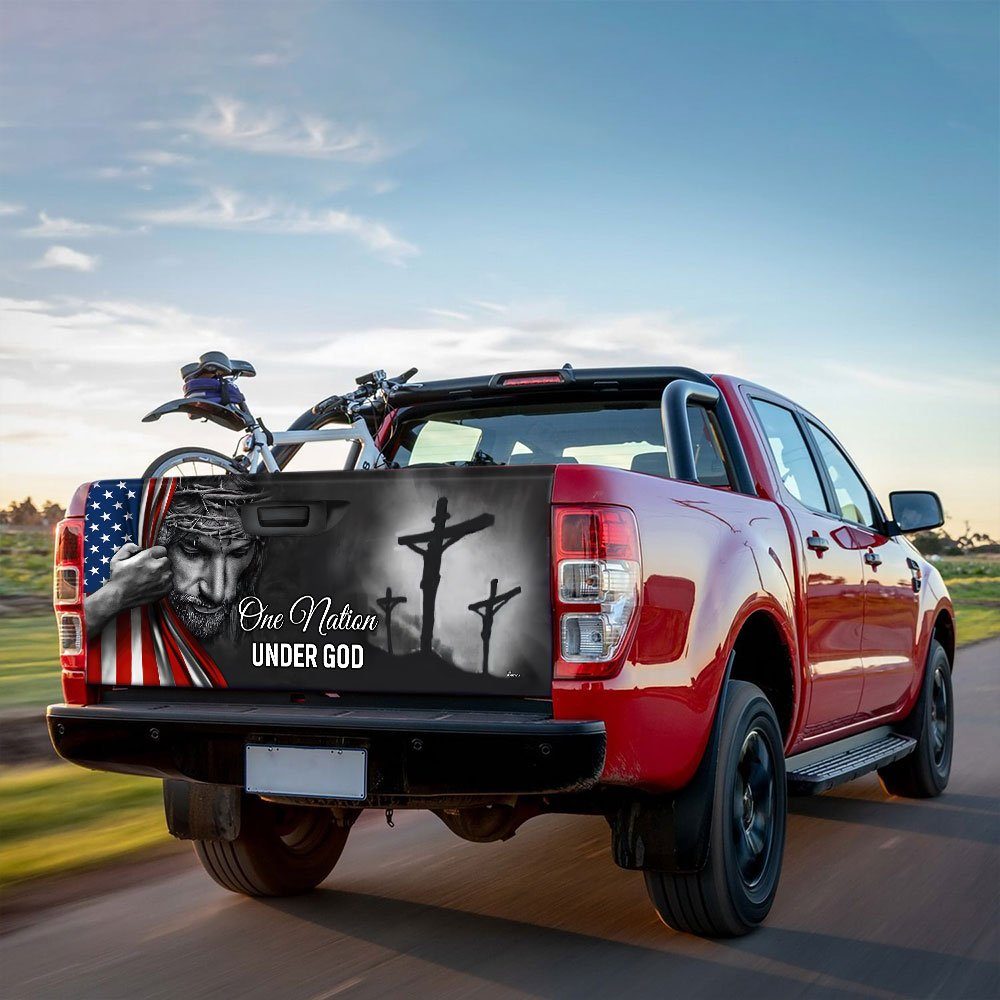 Jesus Sticker One Nation Under God American Patriot Truck Tailgate Decal Sticker Wrap TRL06TDv5 - Image 5
