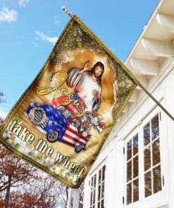 jesus take the wheel american truck flag 4135