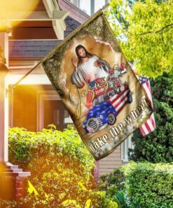 jesus take the wheel american truck flag 5263