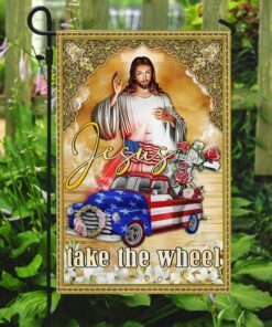 jesus take the wheel american truck flag 6347