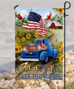 jesus take the wheel flag 2424