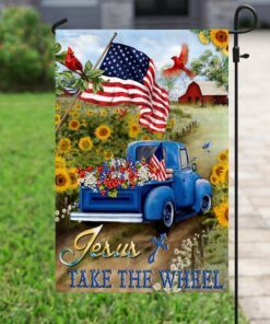 jesus take the wheel flag 3325