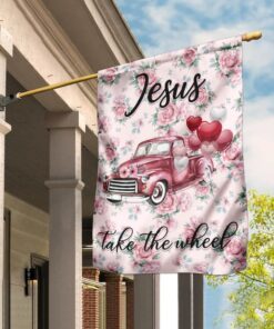 Jesus Take The Wheel Flag