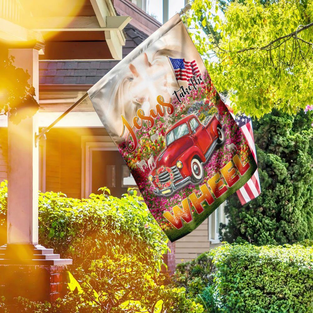 Jesus Take The Wheel God's Glory Flag