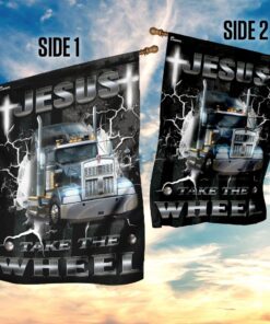 jesus take the wheel trucker flag 1179