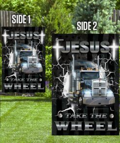 jesus take the wheel trucker flag 5209