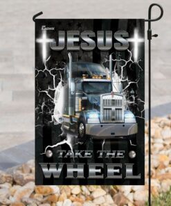 jesus take the wheel trucker flag 7256