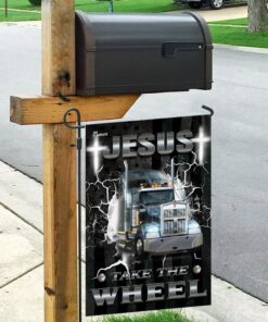 jesus take the wheel trucker flag 8419