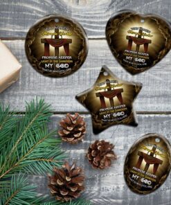 jesus wooden cross flagwix™ way maker miracle worker ceramic ornament 7765