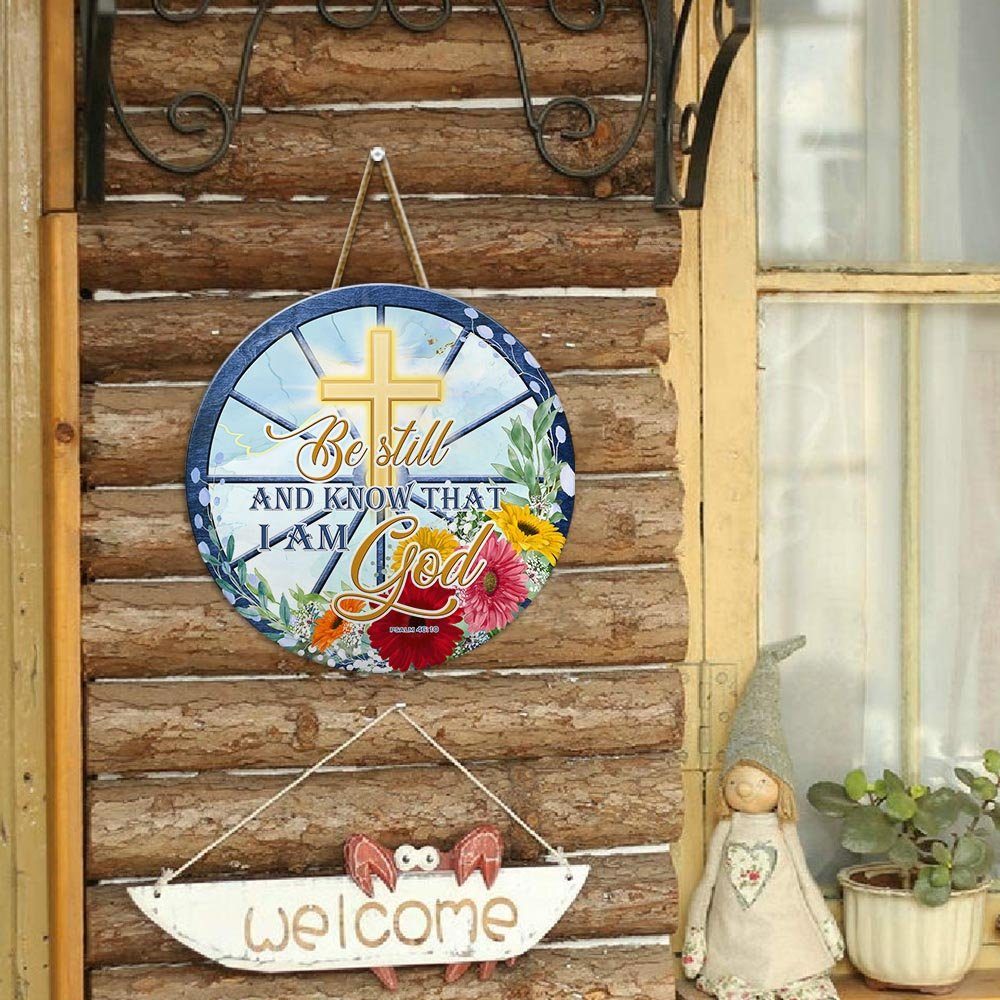 Jesus Wooden Sign Be Still And Know That I Am God BNN111WD - Image 6