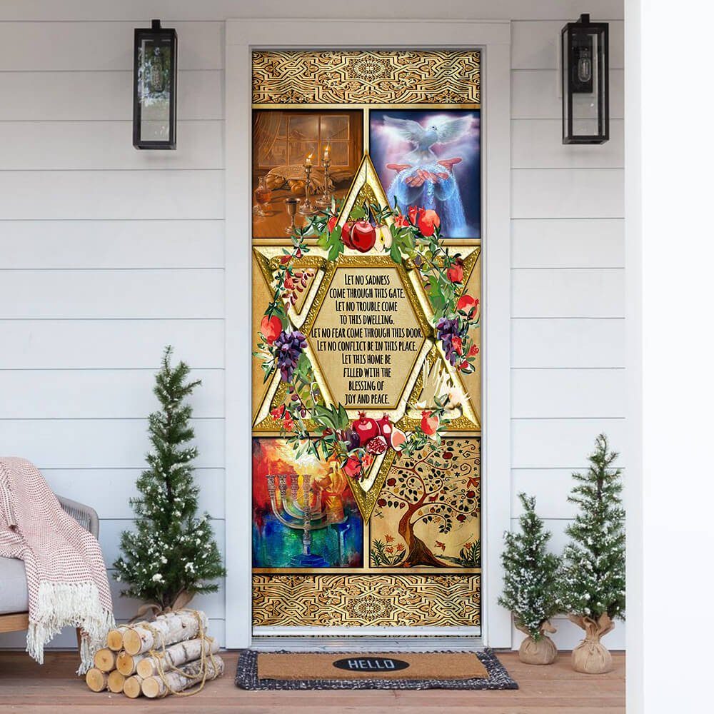Jewish Home Blessing Door Cover