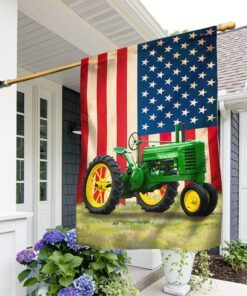 John Deere Tractor American Flag Proud Farmer Farm Life TQN199Fv6