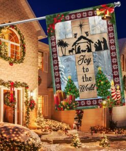 Joy To The World Jesus Nativity Christmas Flag MLN656F