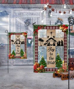 joy to the world jesus nativity christmas flag mln656f 3783